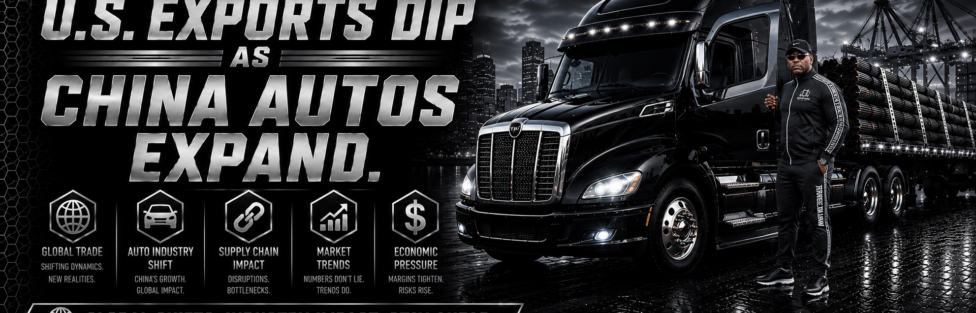 U.S. Exports Dip as China Autos Expand. U.S. Exports Dip as China Autos Expand.