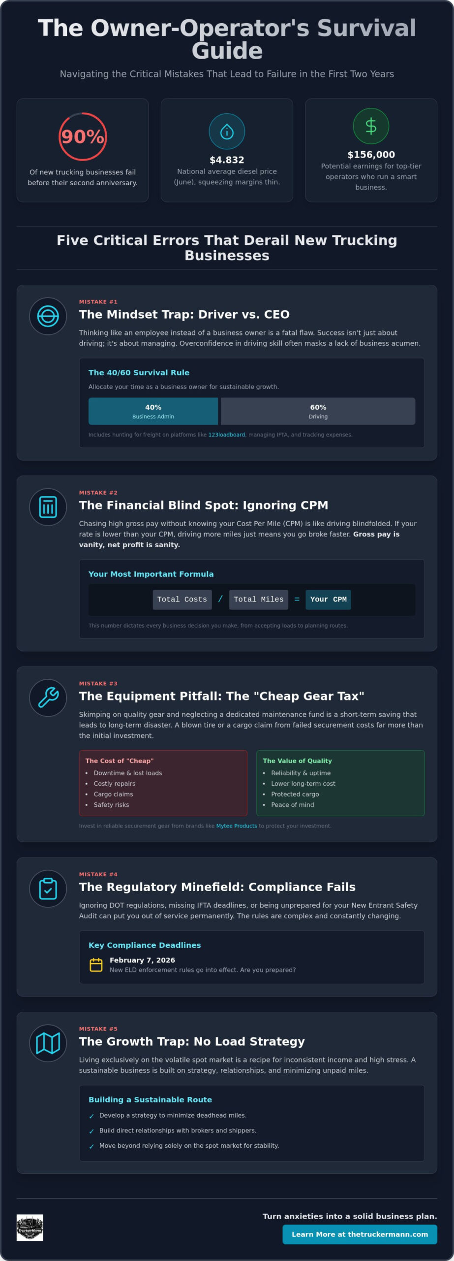 The 5 Biggest Mistakes New Owner Operators Make (And How to Survive 2026)
